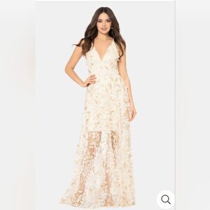 Sheer Sequin Gown